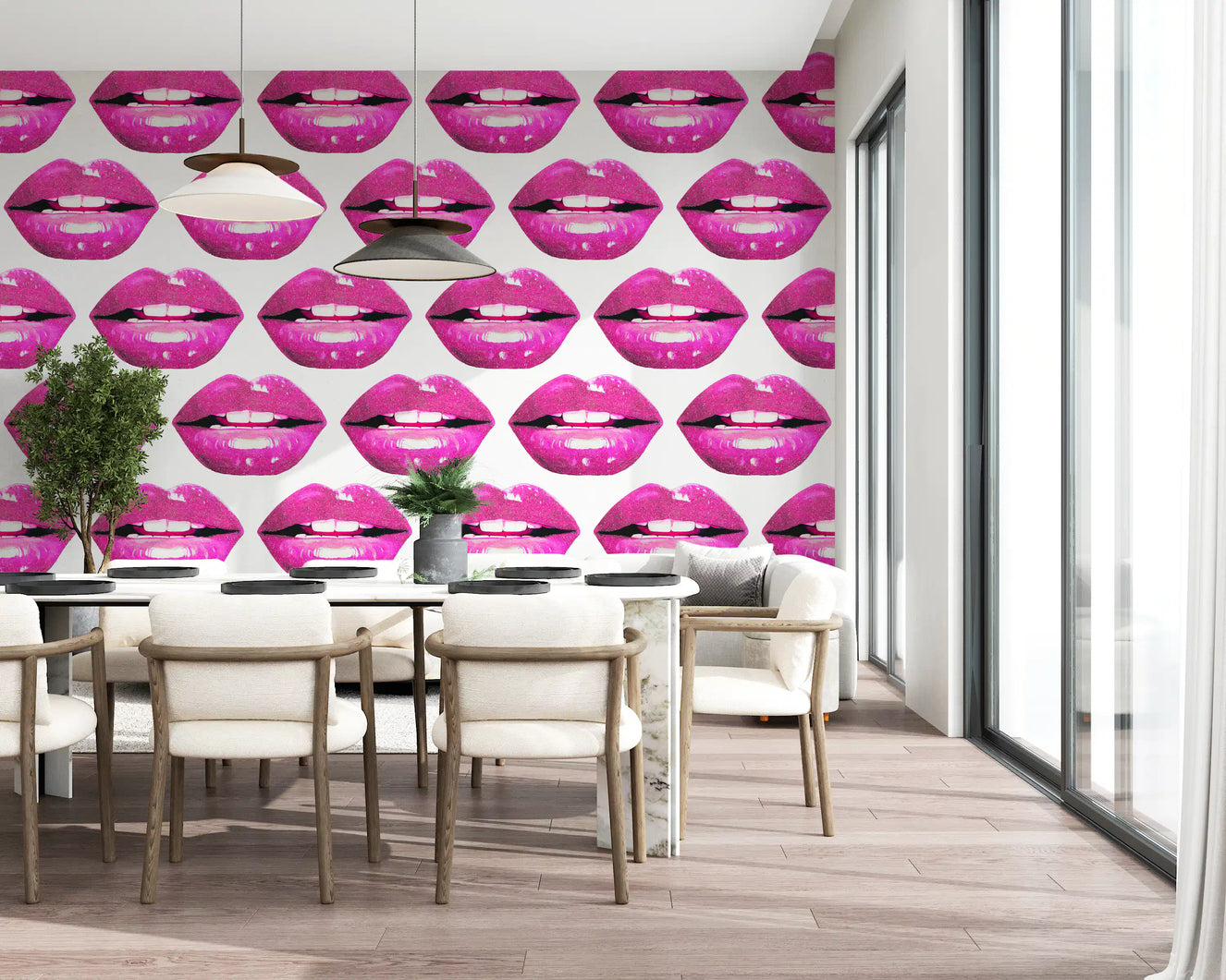Papier peint mural Pop Art Rose Pout