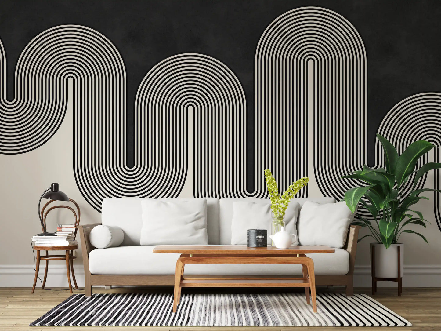 Papier peint panoramique Groovy Arch Waves