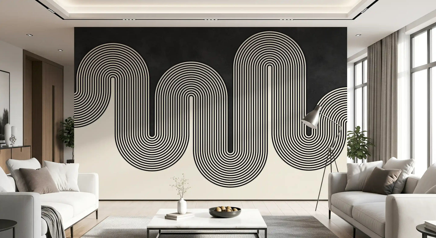 Papier peint panoramique Groovy Arch Waves