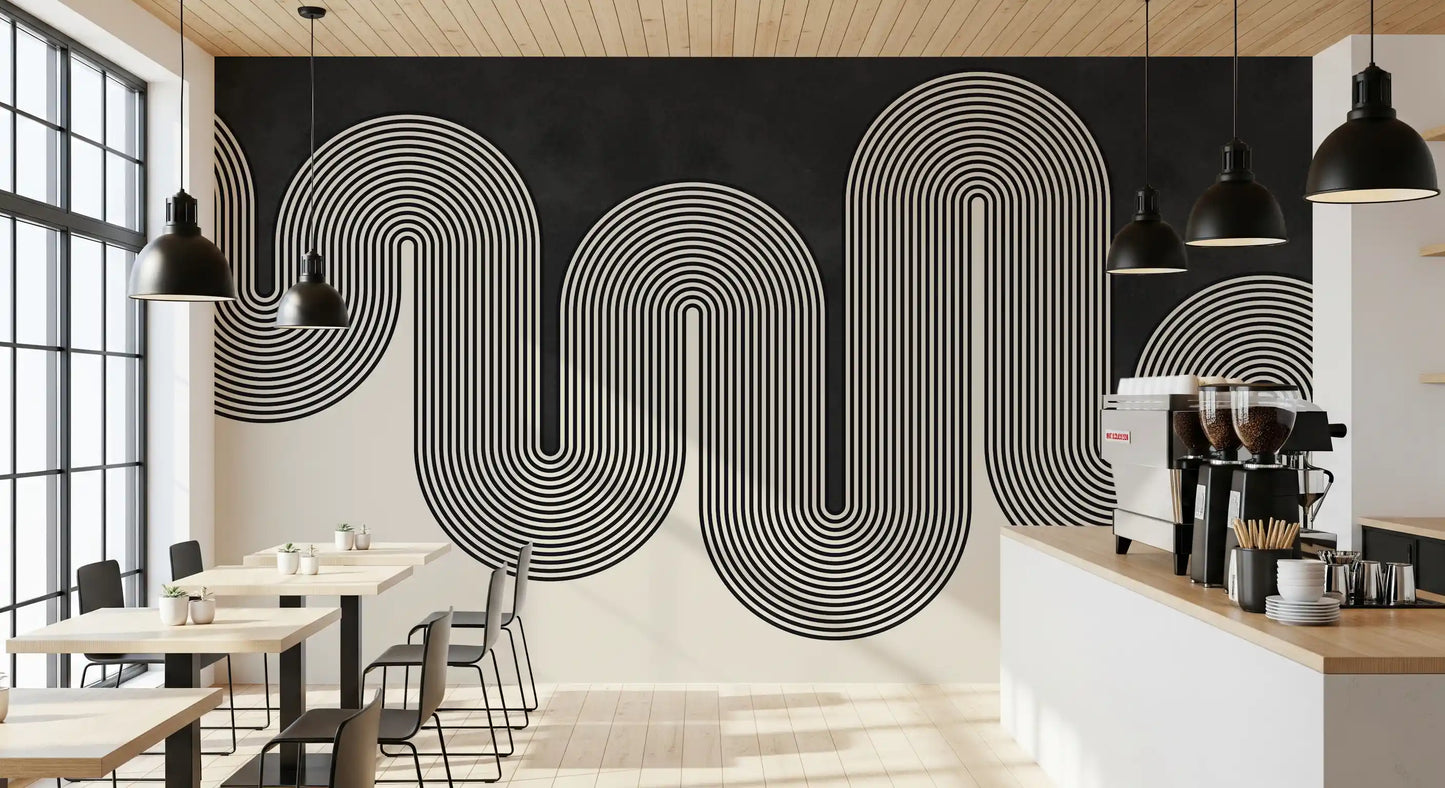 Papier peint panoramique Groovy Arch Waves