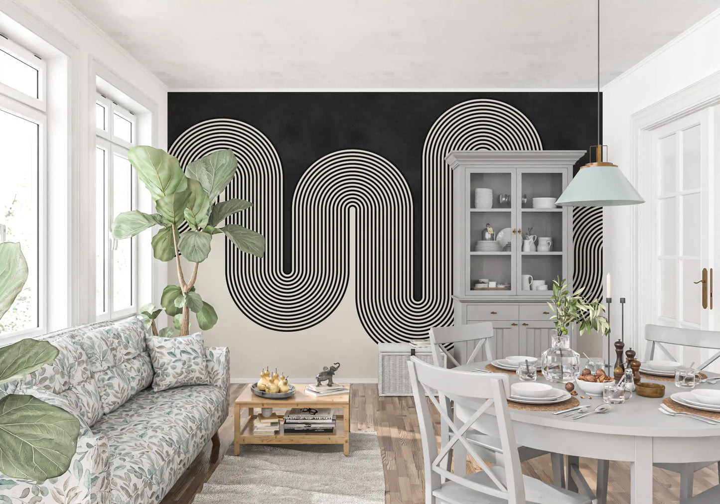 Papier peint panoramique Groovy Arch Waves