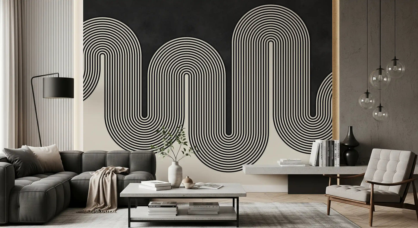Papier peint panoramique Groovy Arch Waves