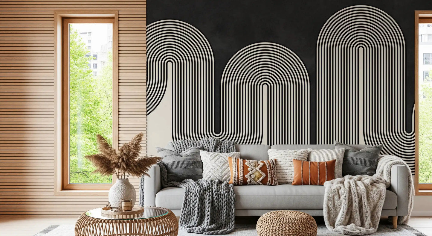 Papier peint panoramique Groovy Arch Waves
