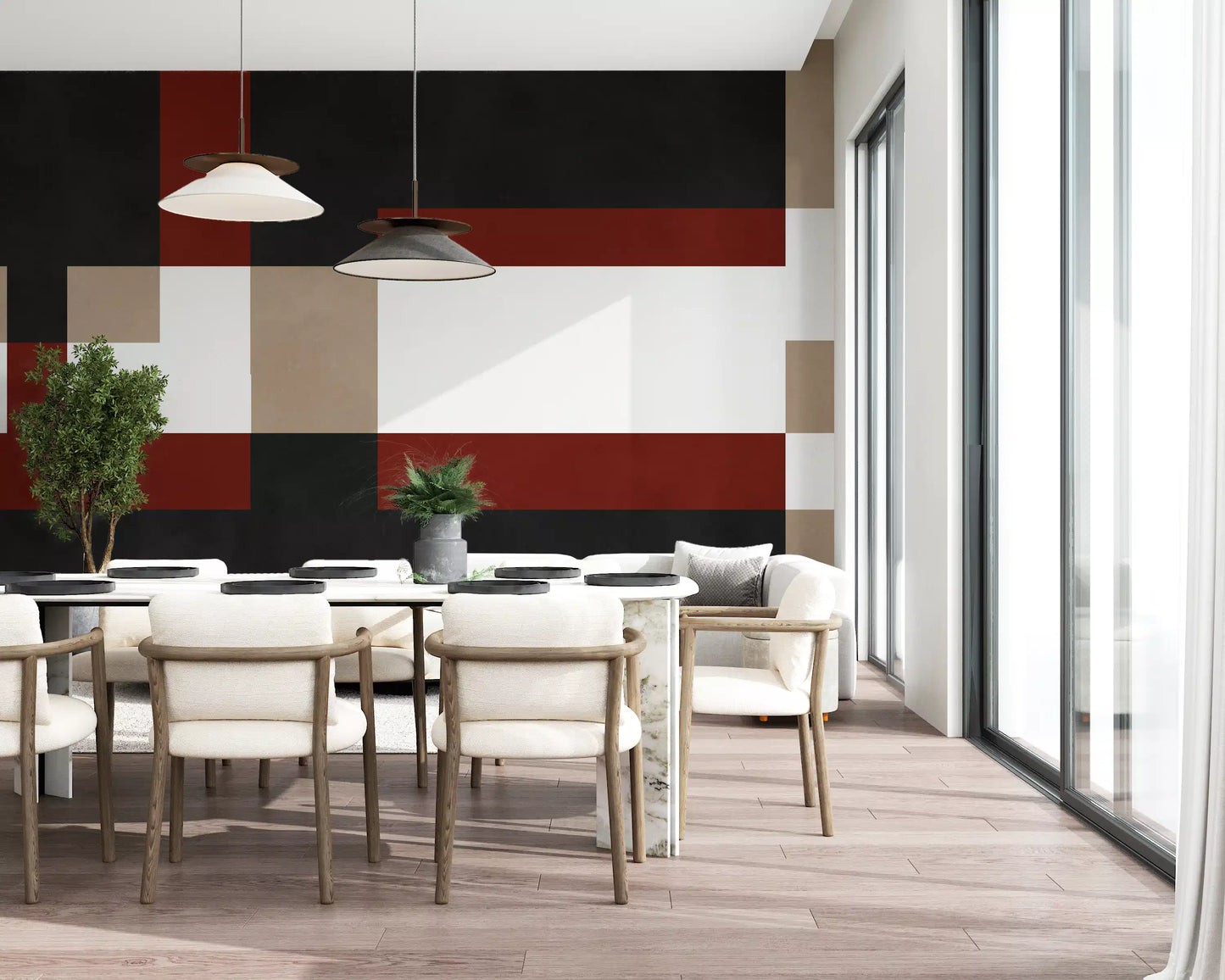 Bold Block Fusion Wall Mural