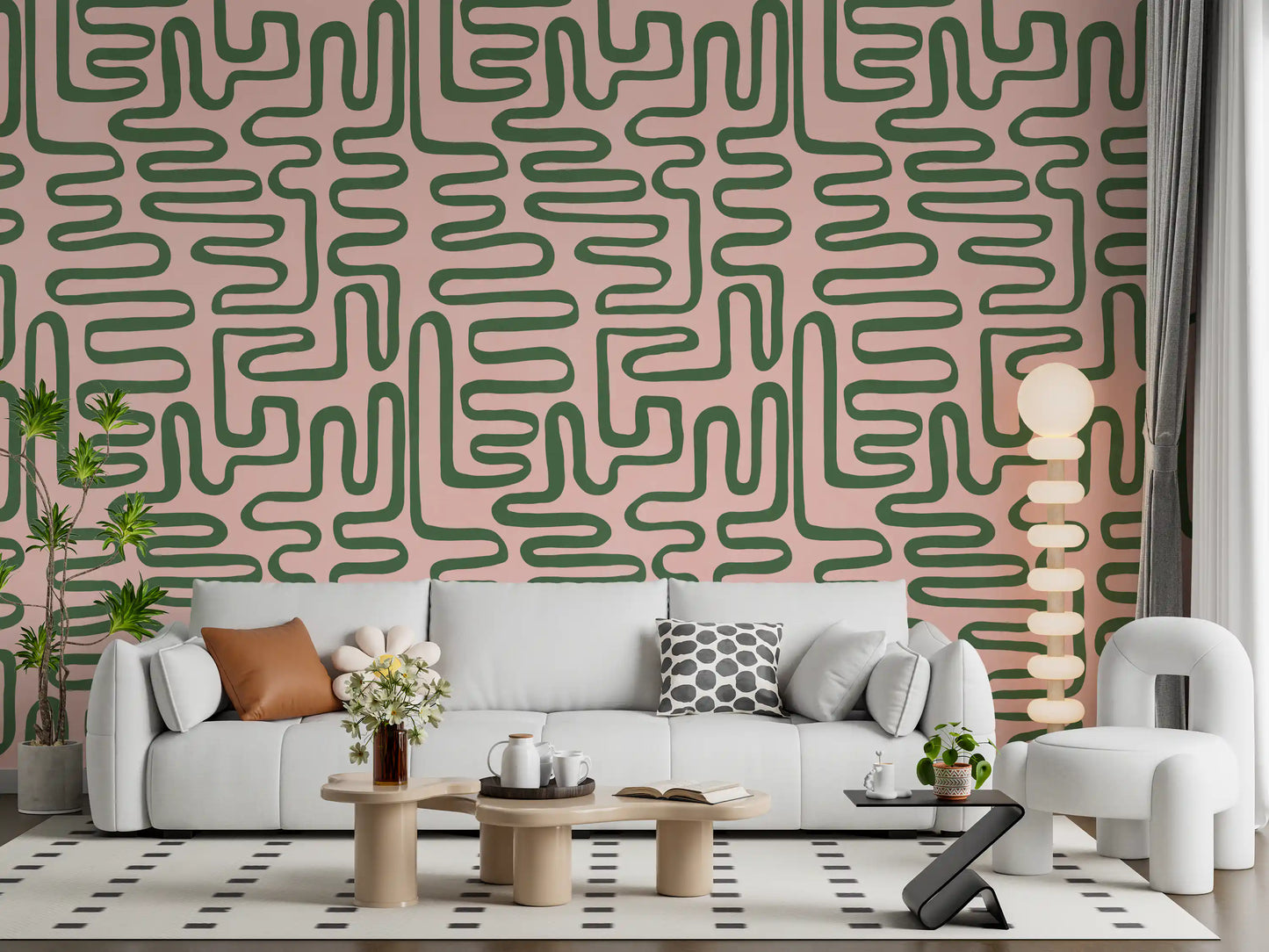Papier peint mural Soft Flow Maze