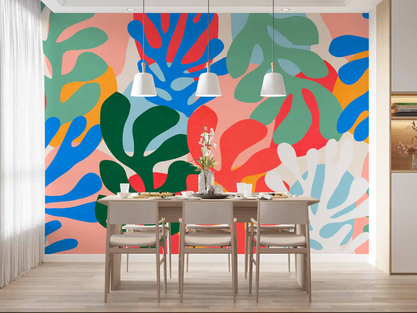 Papier peint mural Formes Organiques Vibrantes