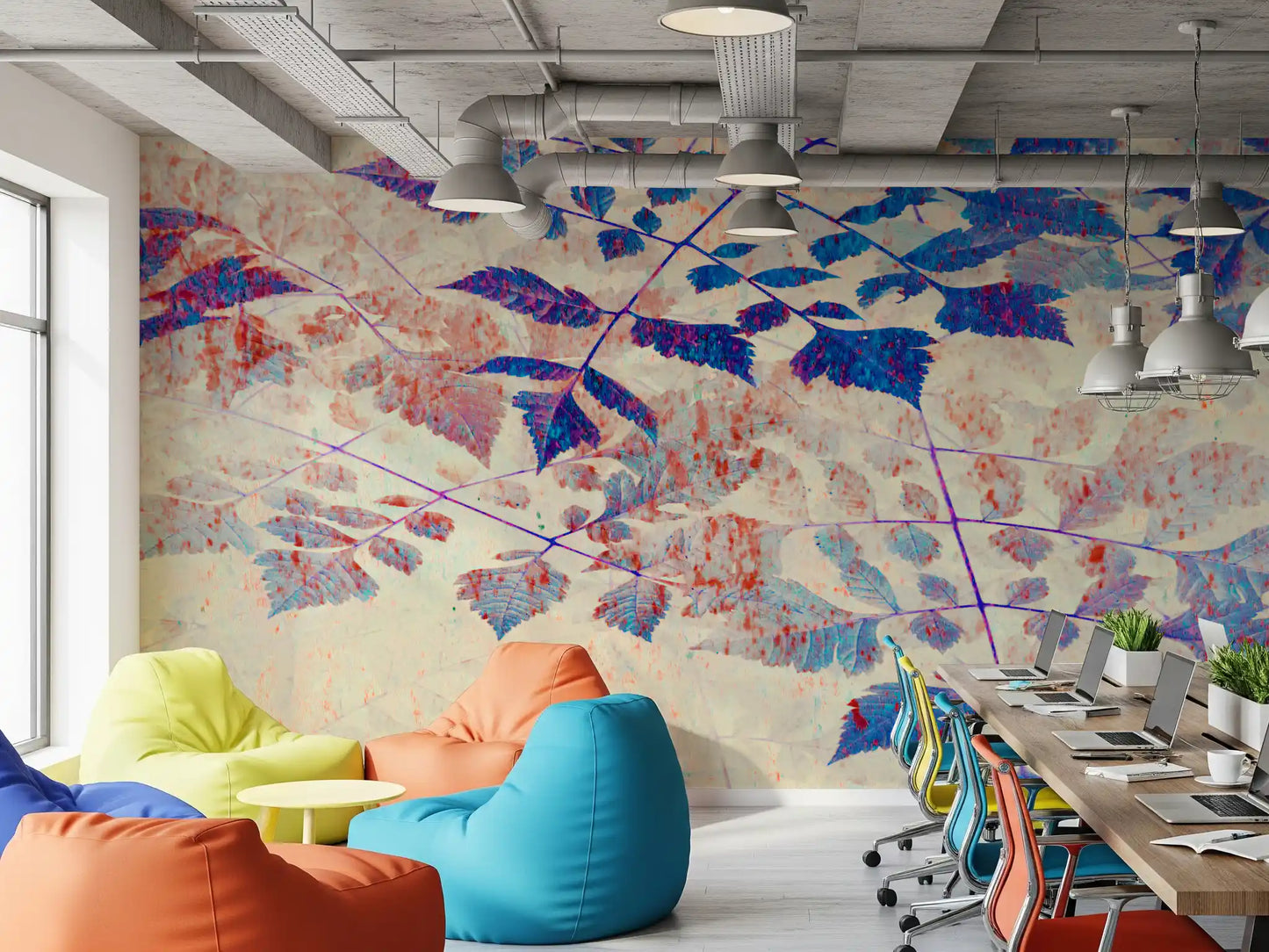 Tapet mural Indigo Foliage