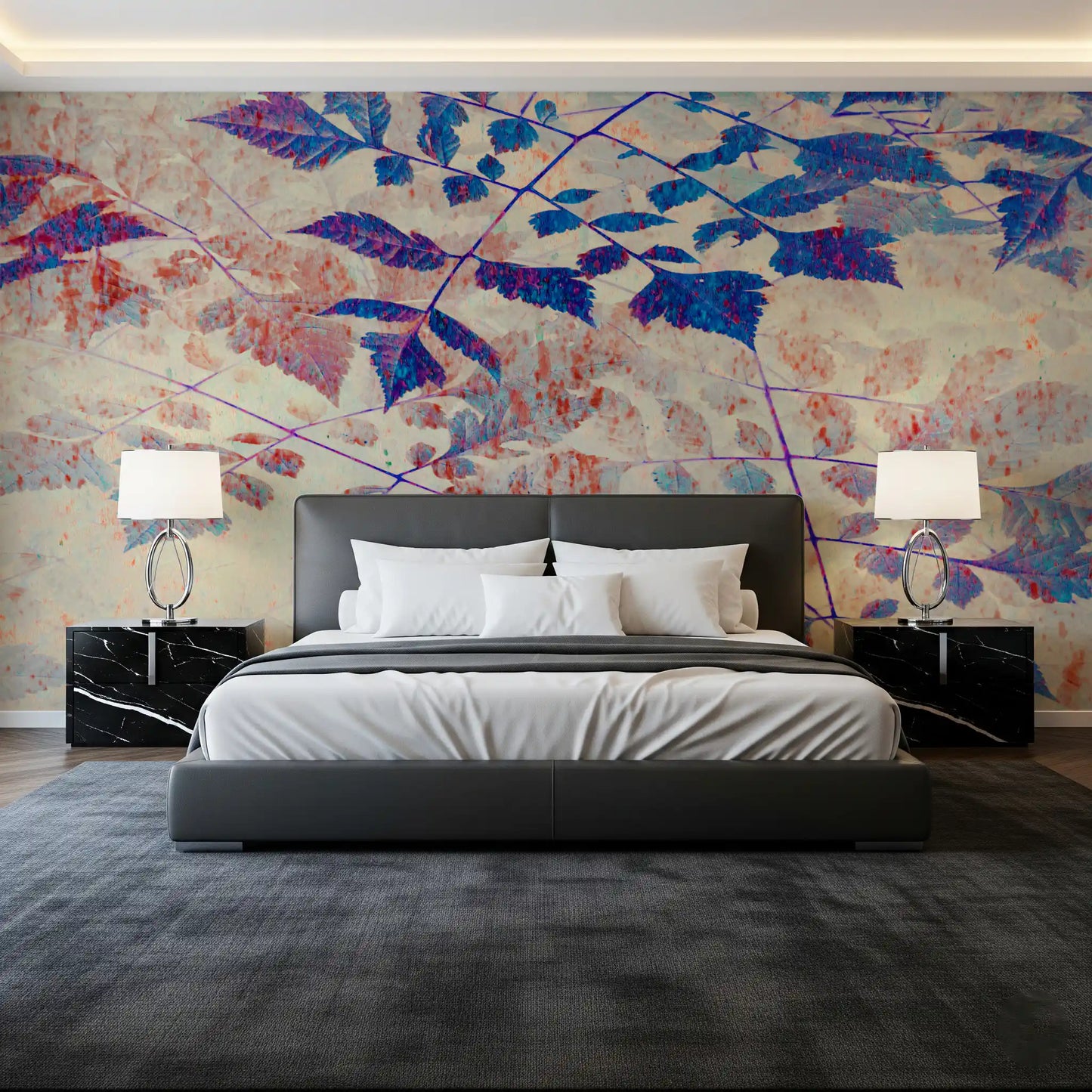 Tapet mural Indigo Foliage