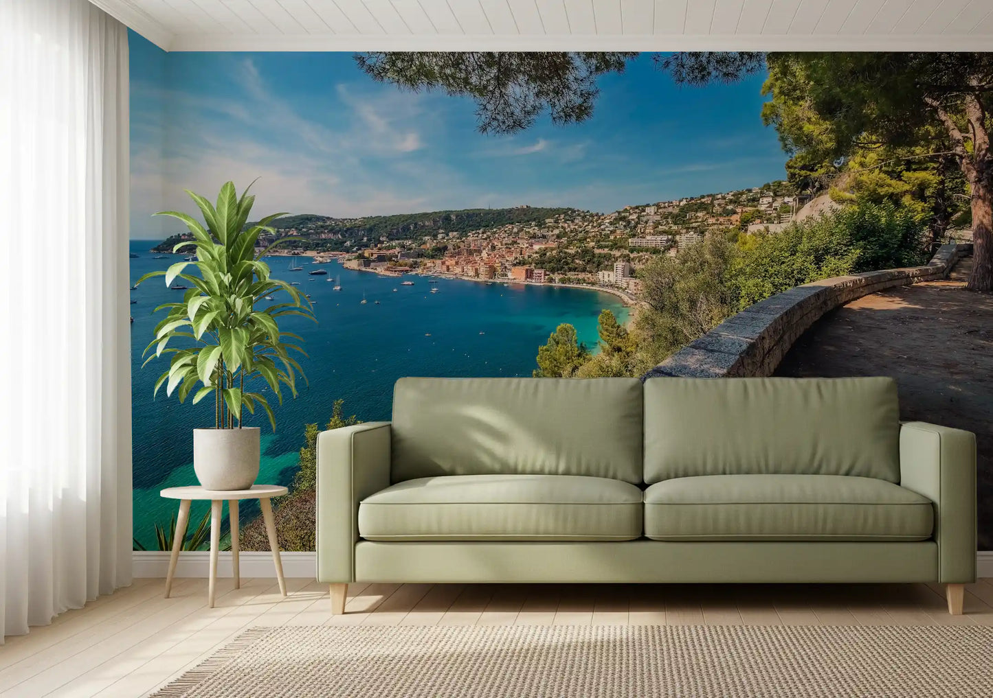 Villefranche-sur-Mer rannikkoseikkailu seinämaalaus