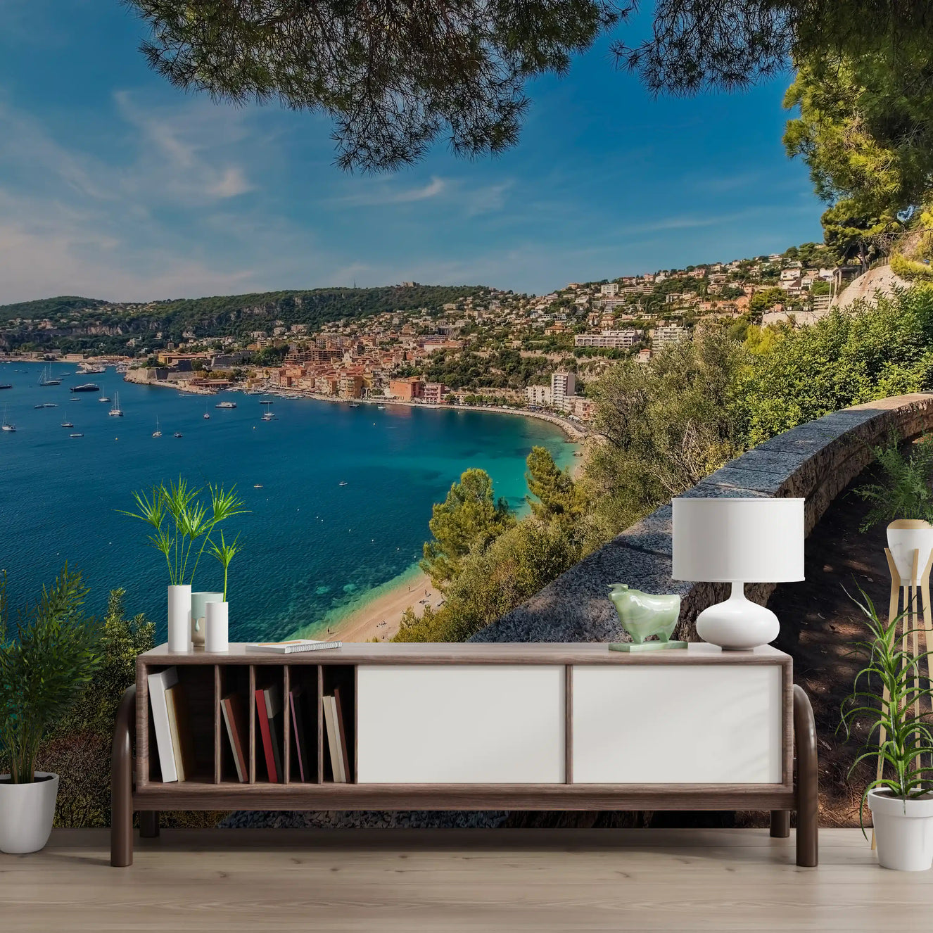 Villefranche-sur-Mer rannikkoseikkailu seinämaalaus