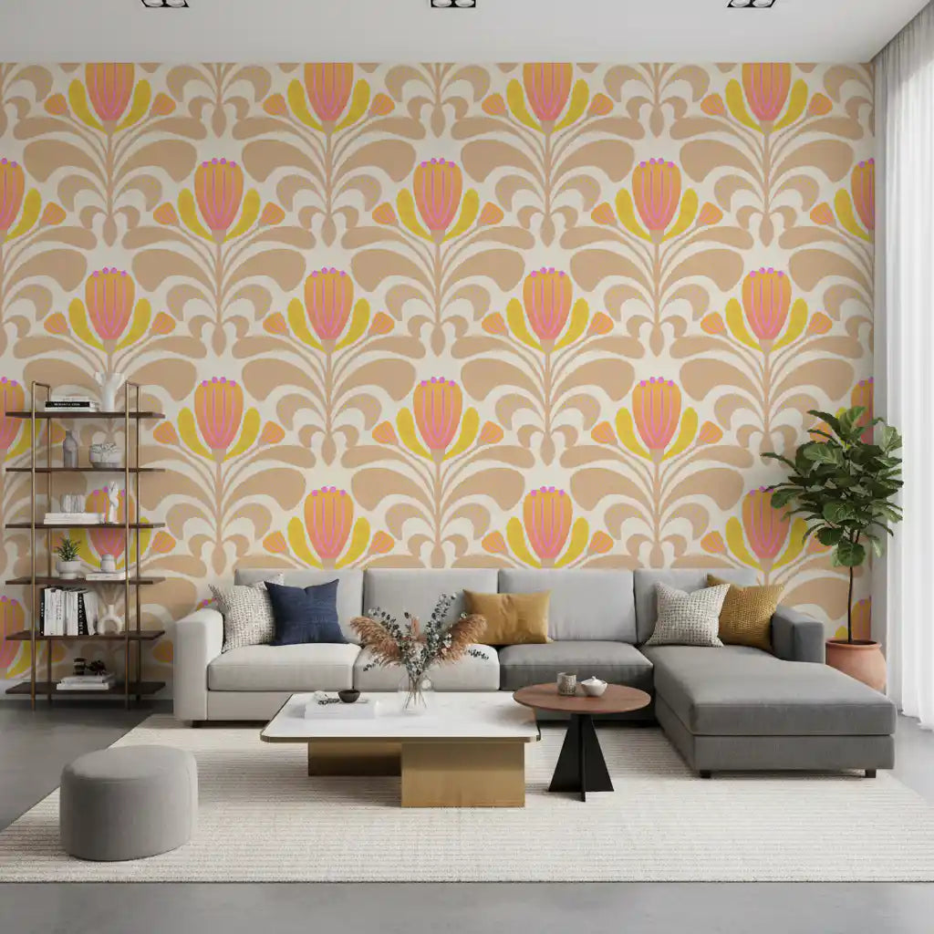 Papel de Parede Melodia Floral Ensolarado