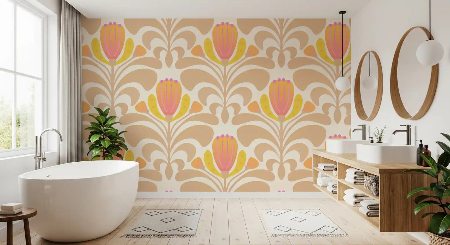 Papel de Parede Melodia Floral Ensolarado