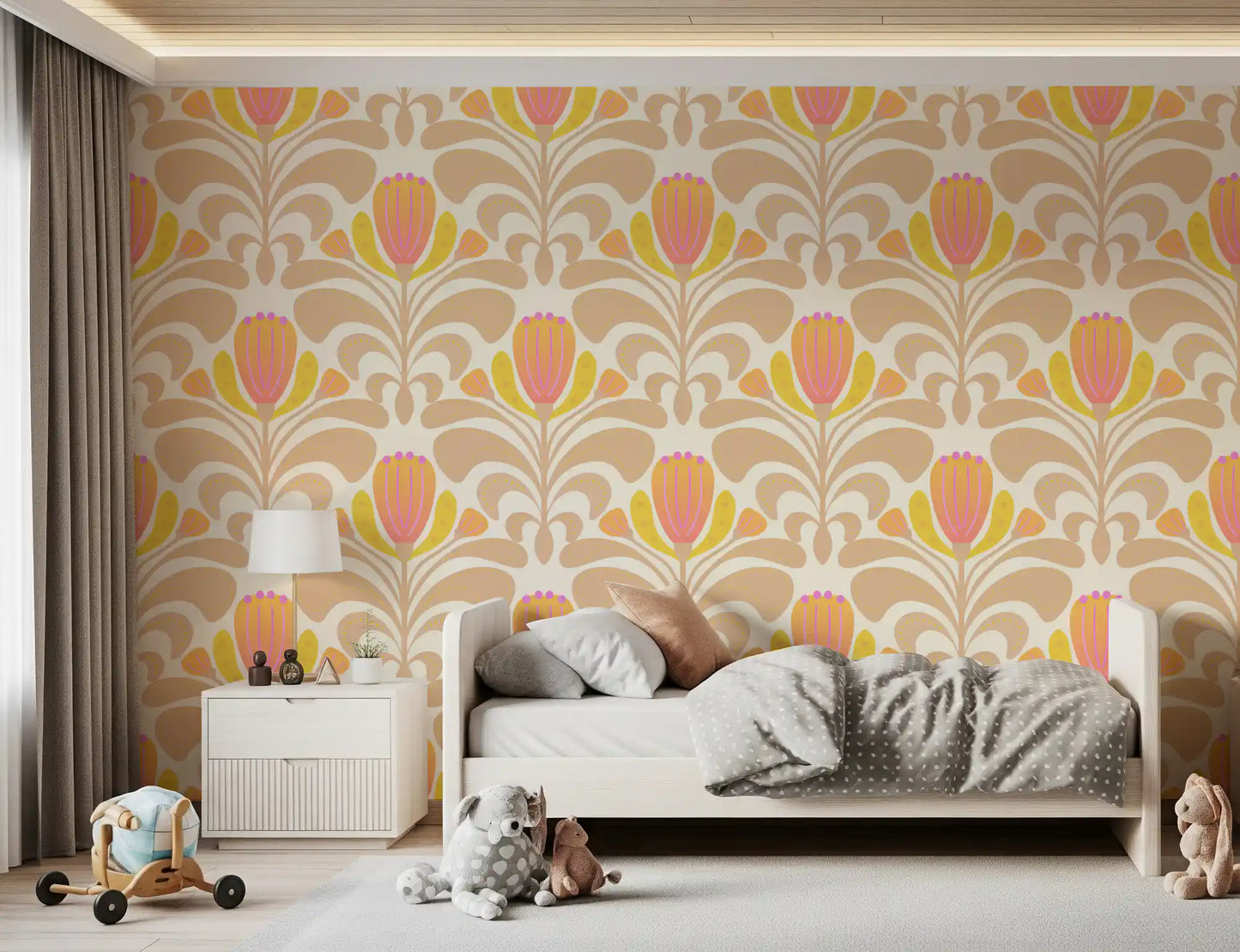 Papel de Parede Melodia Floral Ensolarado