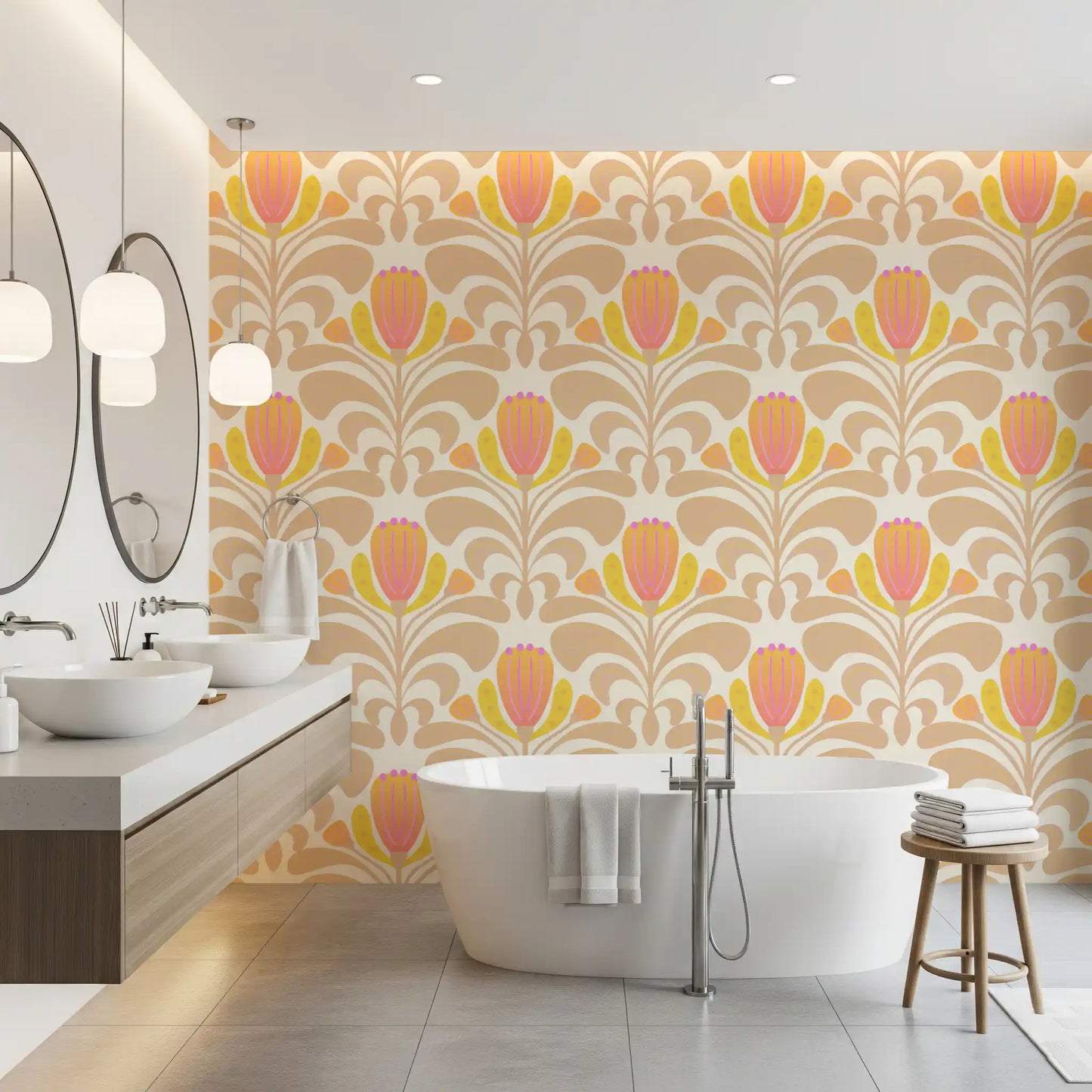 Papel de Parede Melodia Floral Ensolarado