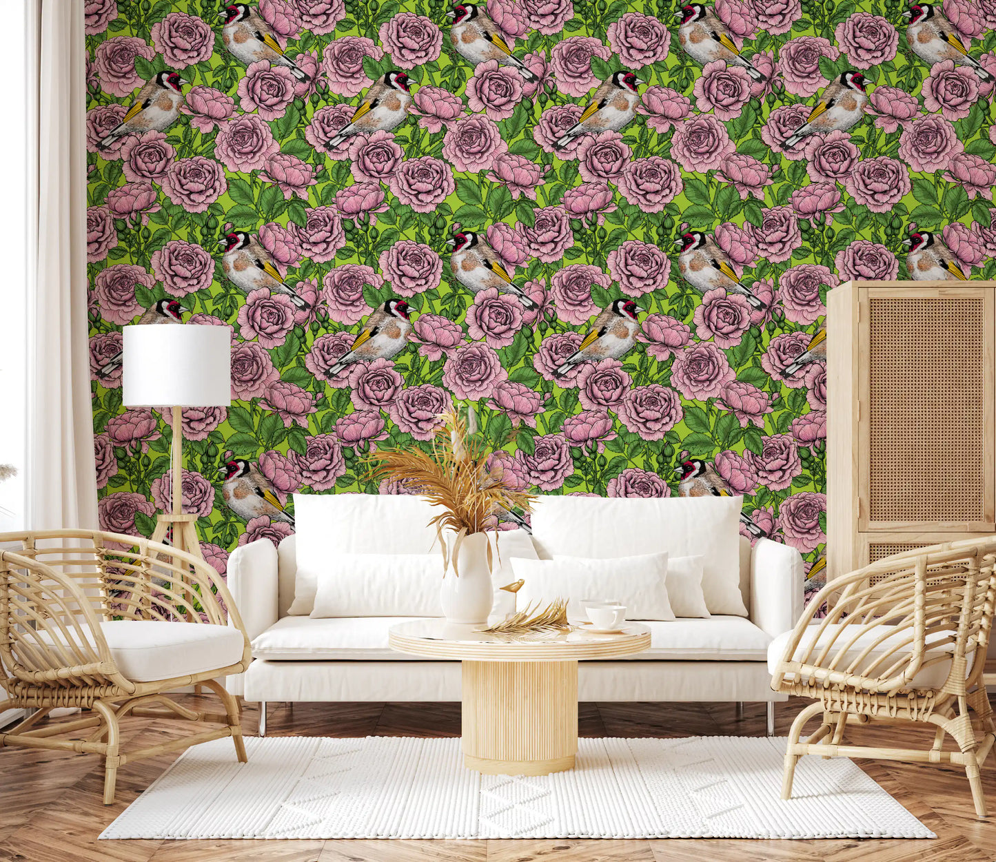 Papier peint Goldfinch & Rose Garden Delight