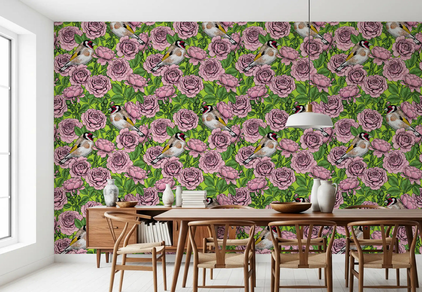 Papier peint Goldfinch & Rose Garden Delight