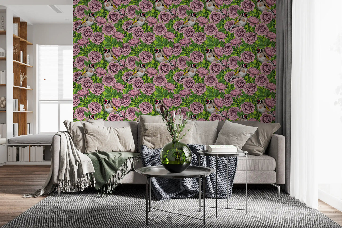 Papier peint Goldfinch & Rose Garden Delight