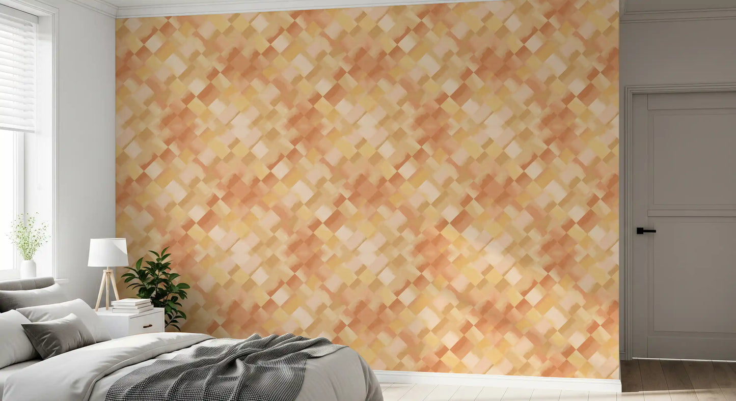 Papier peint damier peint Relax Sunny