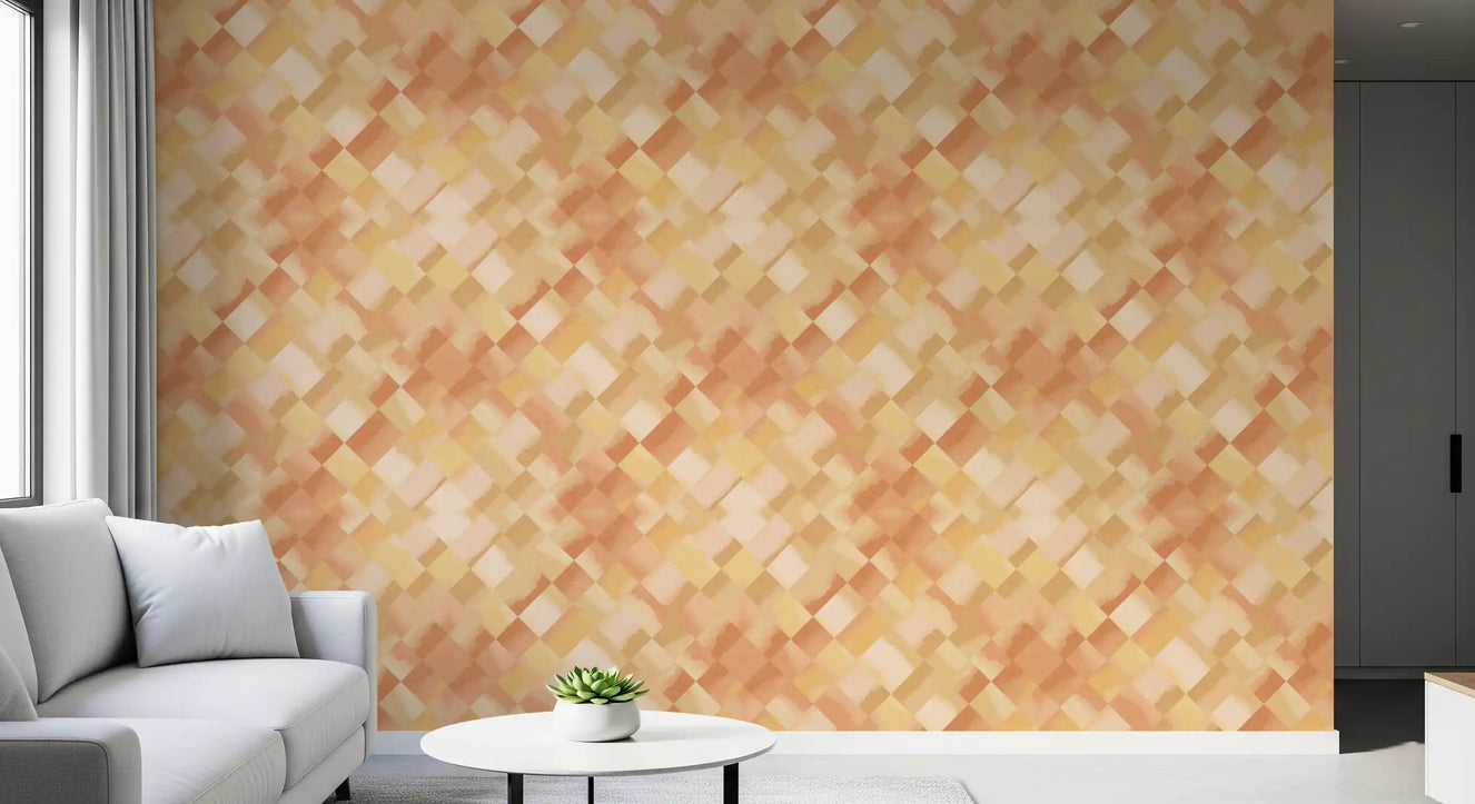 Relax Sunny Painted Checker Wallpaper⁠
