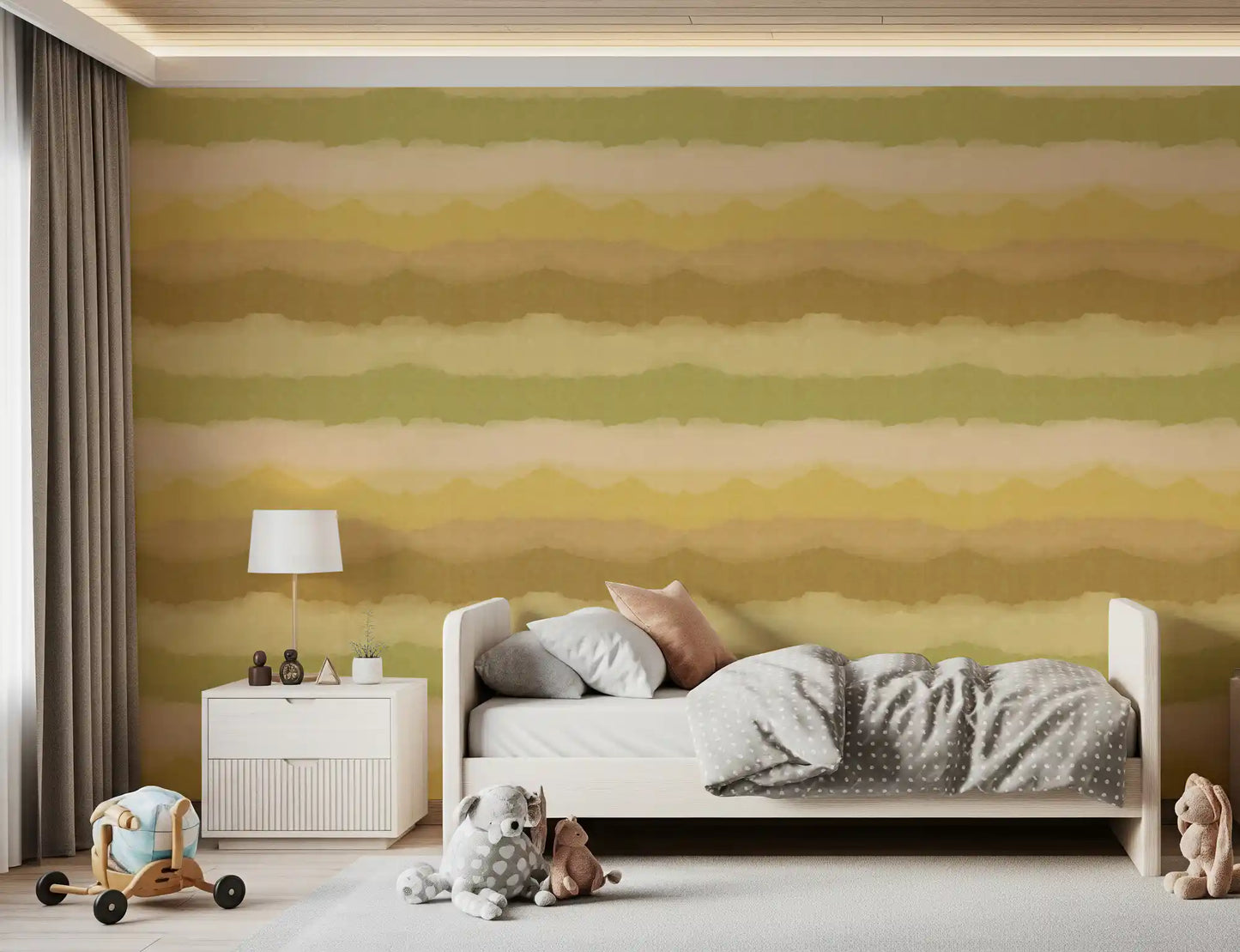 Papier peint Horizon peint Végétation Relax