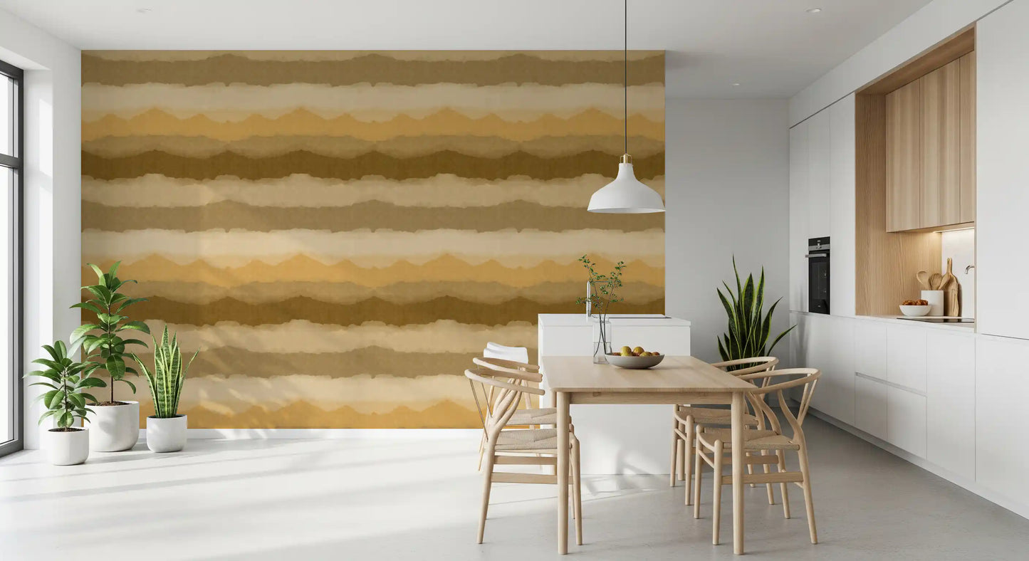 Papier peint Horizon peint Ocre Relax