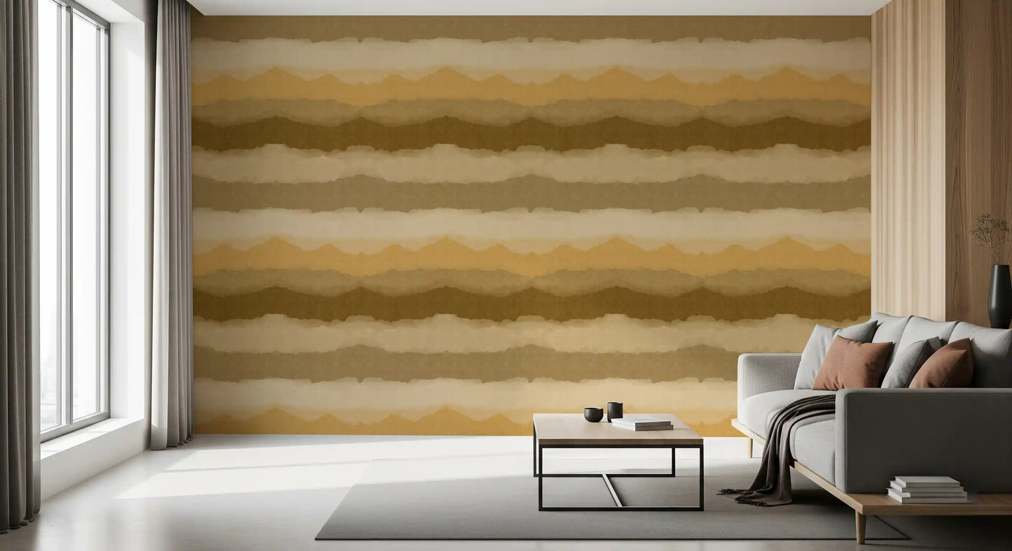 Papier peint Horizon peint Ocre Relax