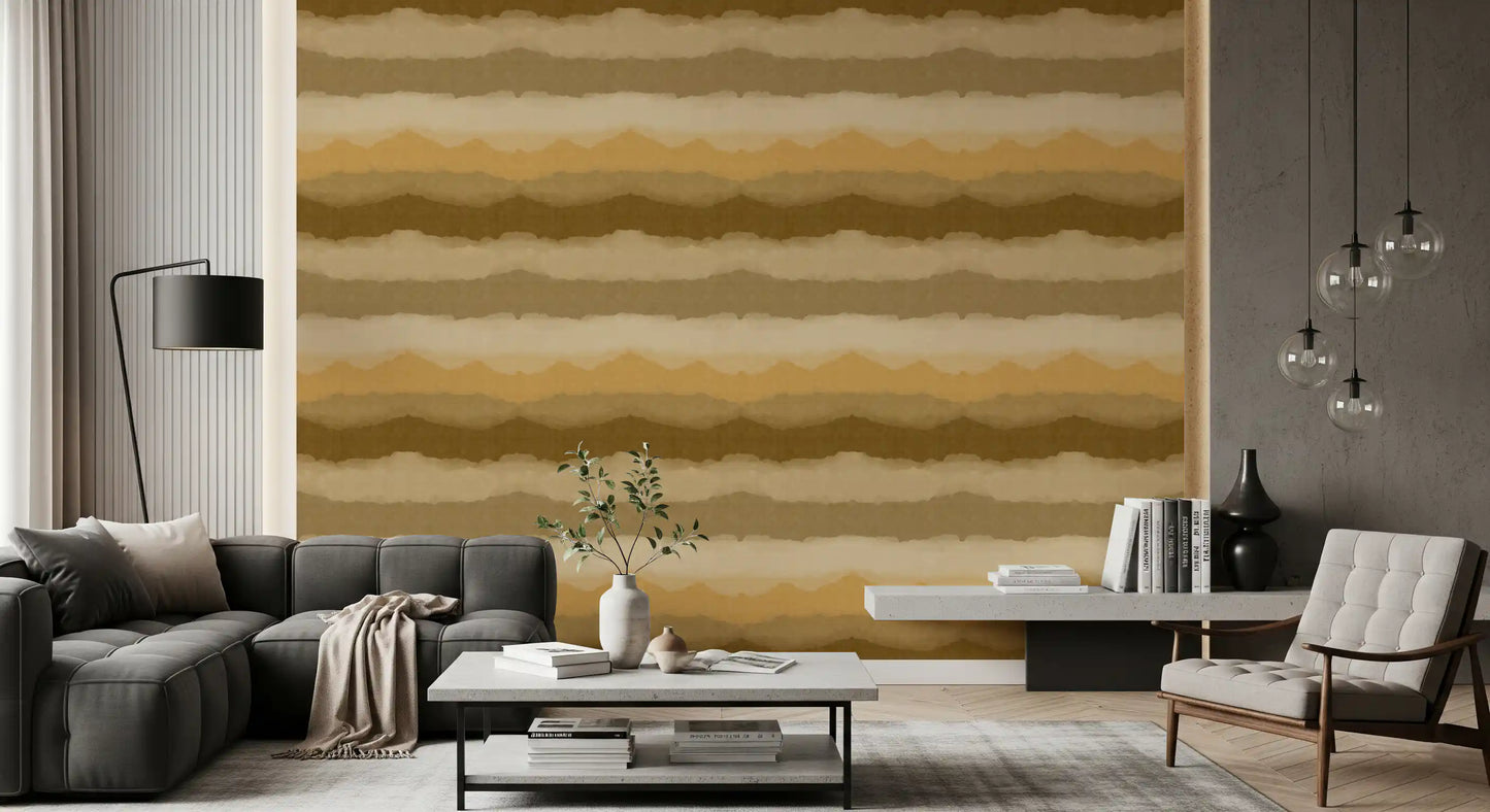 Papier peint Horizon peint Ocre Relax
