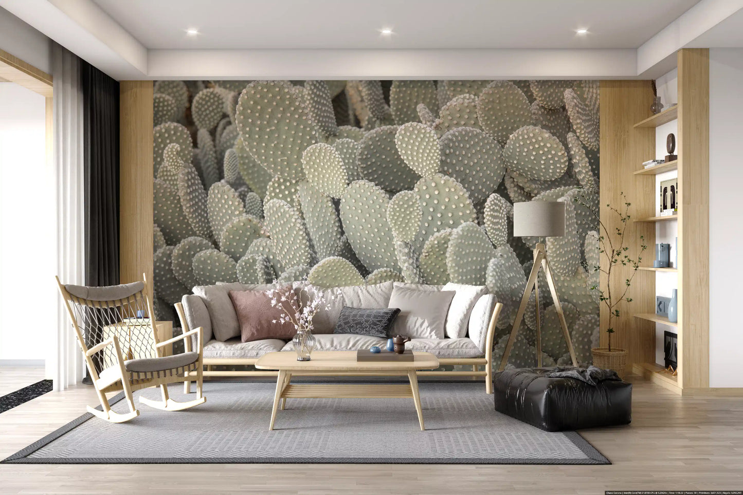 Tapet mural cu fundal de cactuși