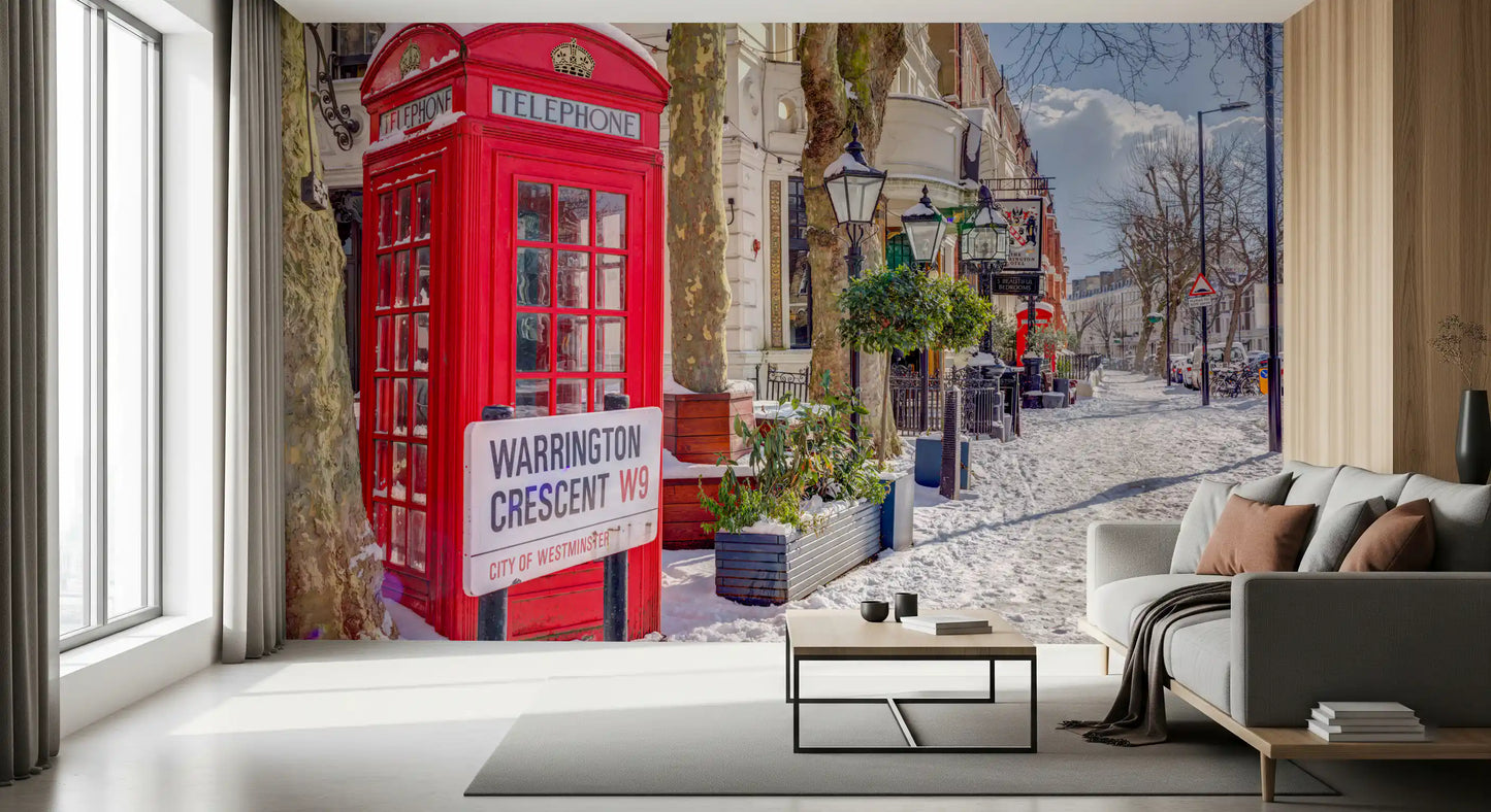 Maida Vale im Schnee Wandbild