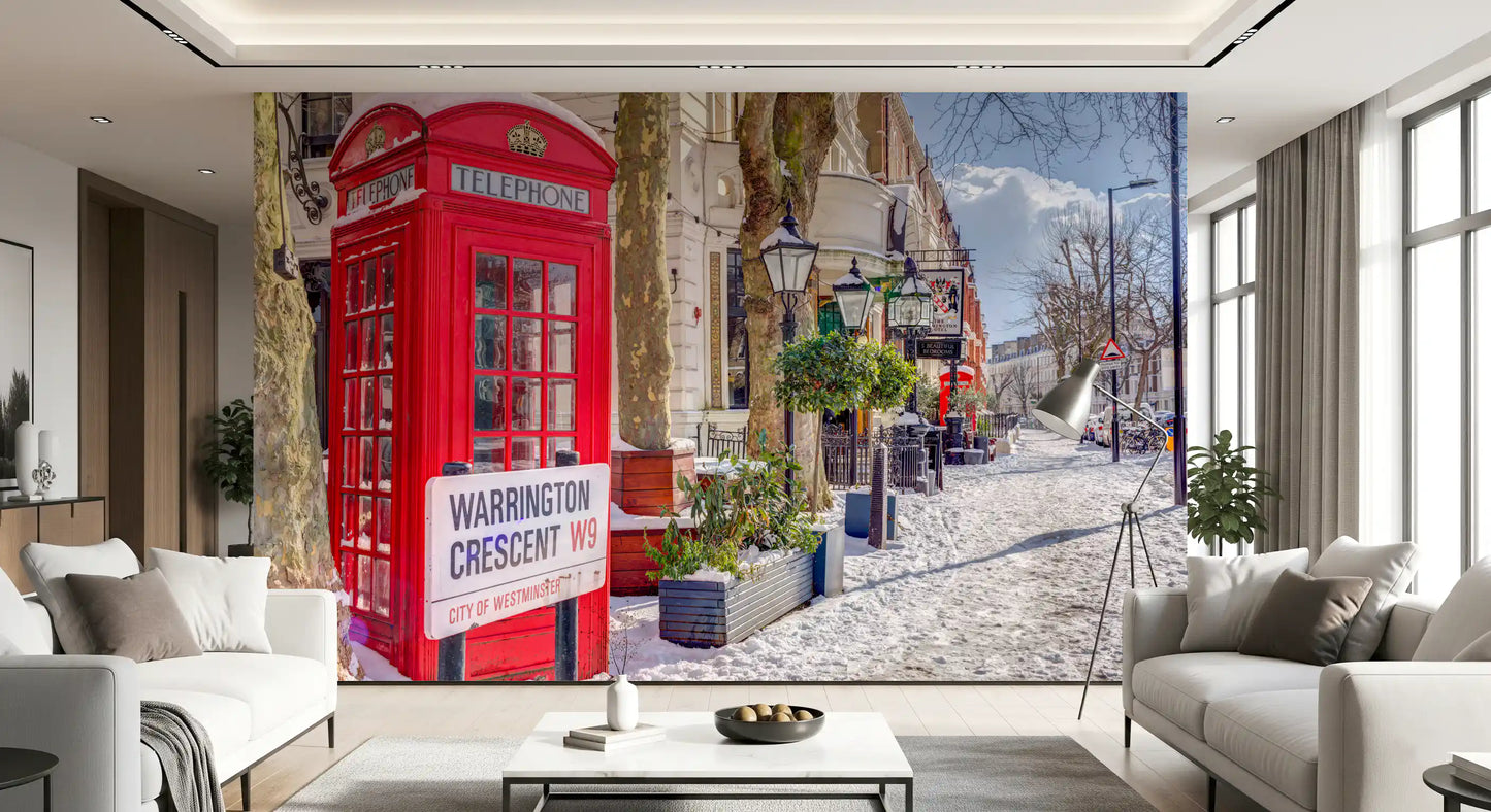 Maida Vale im Schnee Wandbild