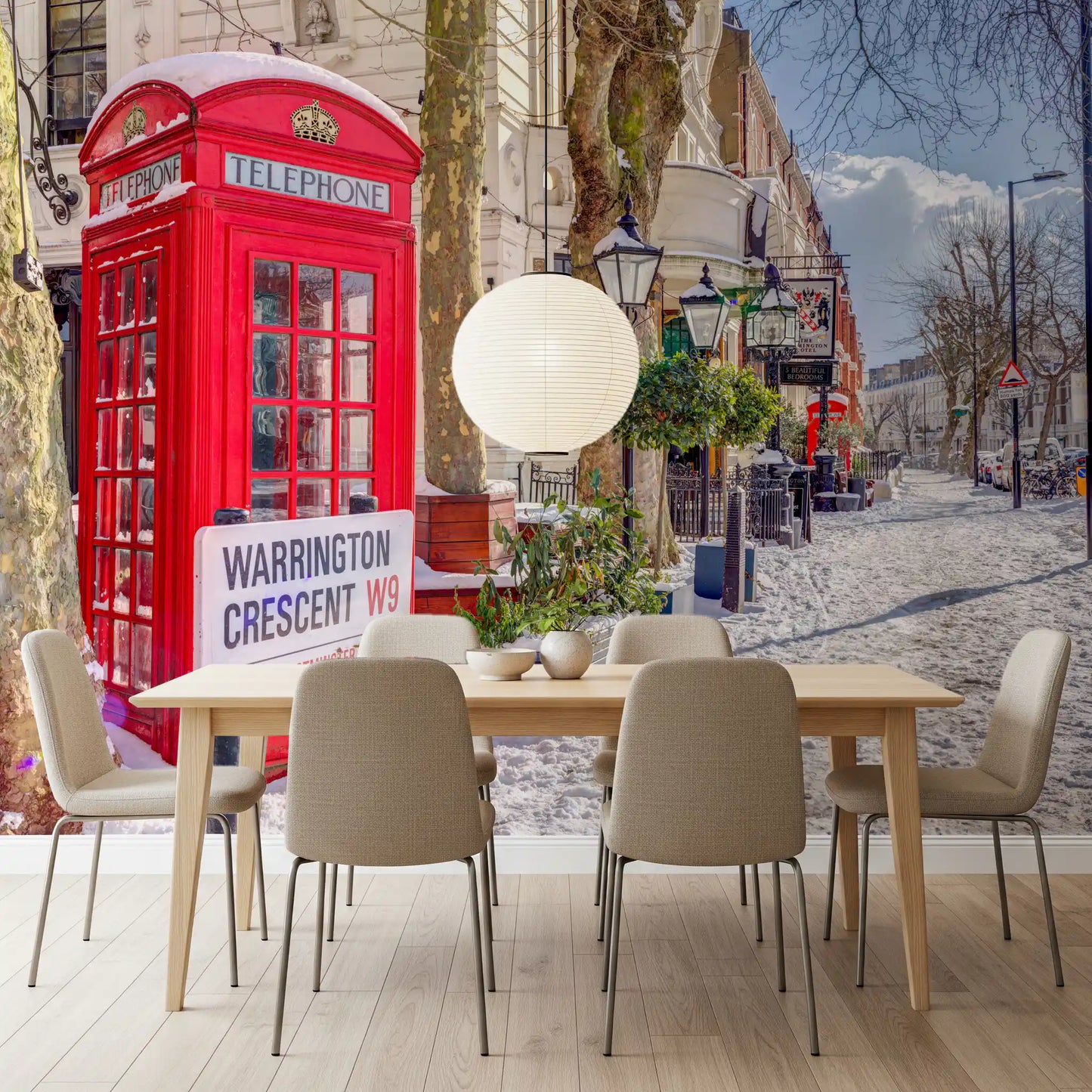 Maida Vale im Schnee Wandbild