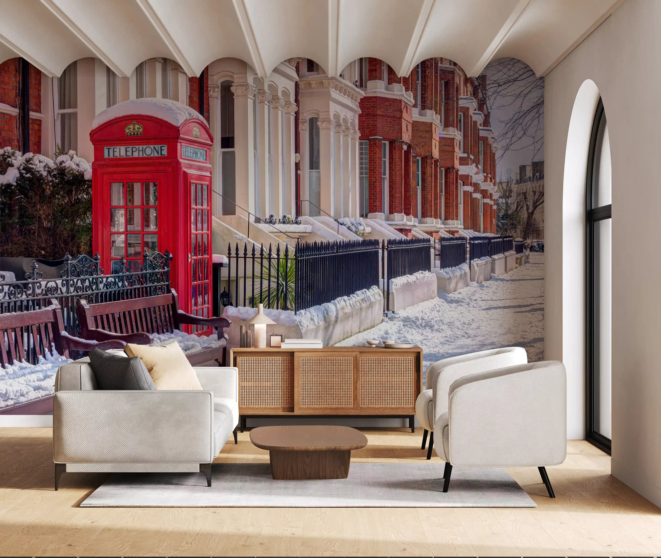 Snowy London Wall Mural