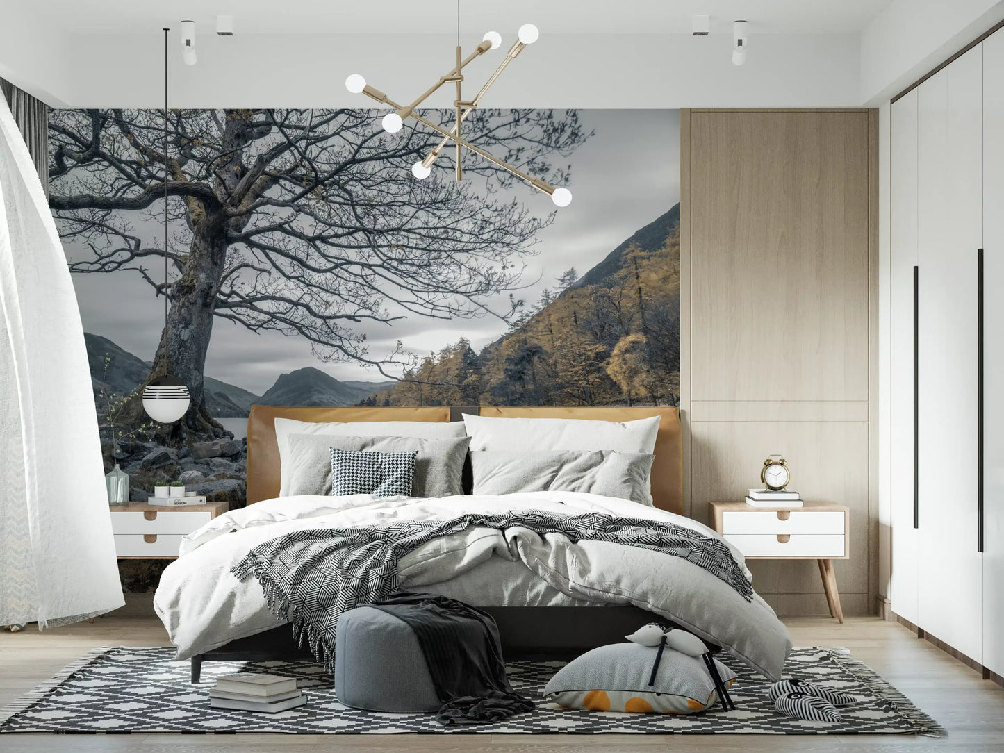 Ancient Oak, Silent Waters Wandbild