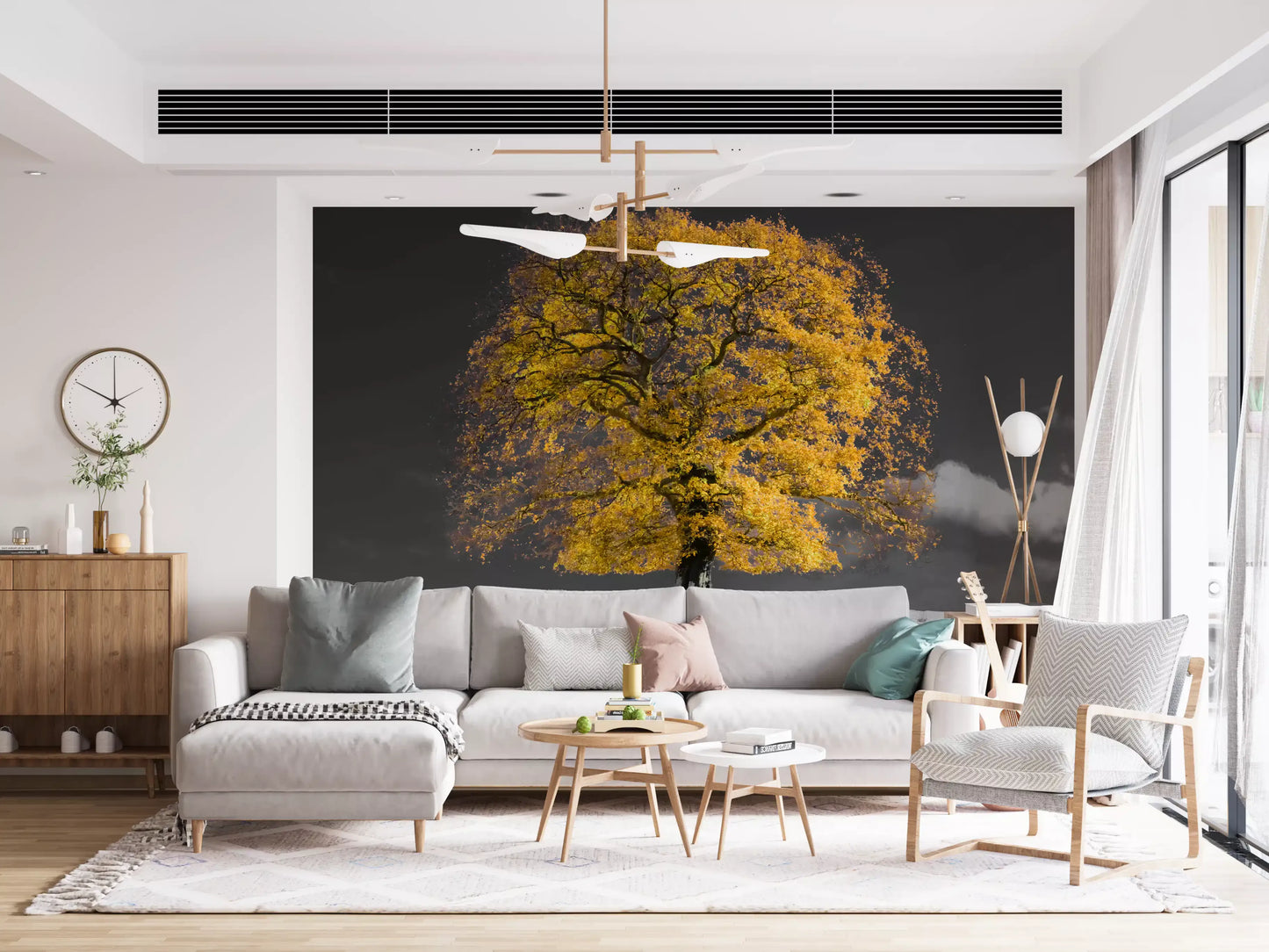 Pictură murală Golden Solitude pentru perete