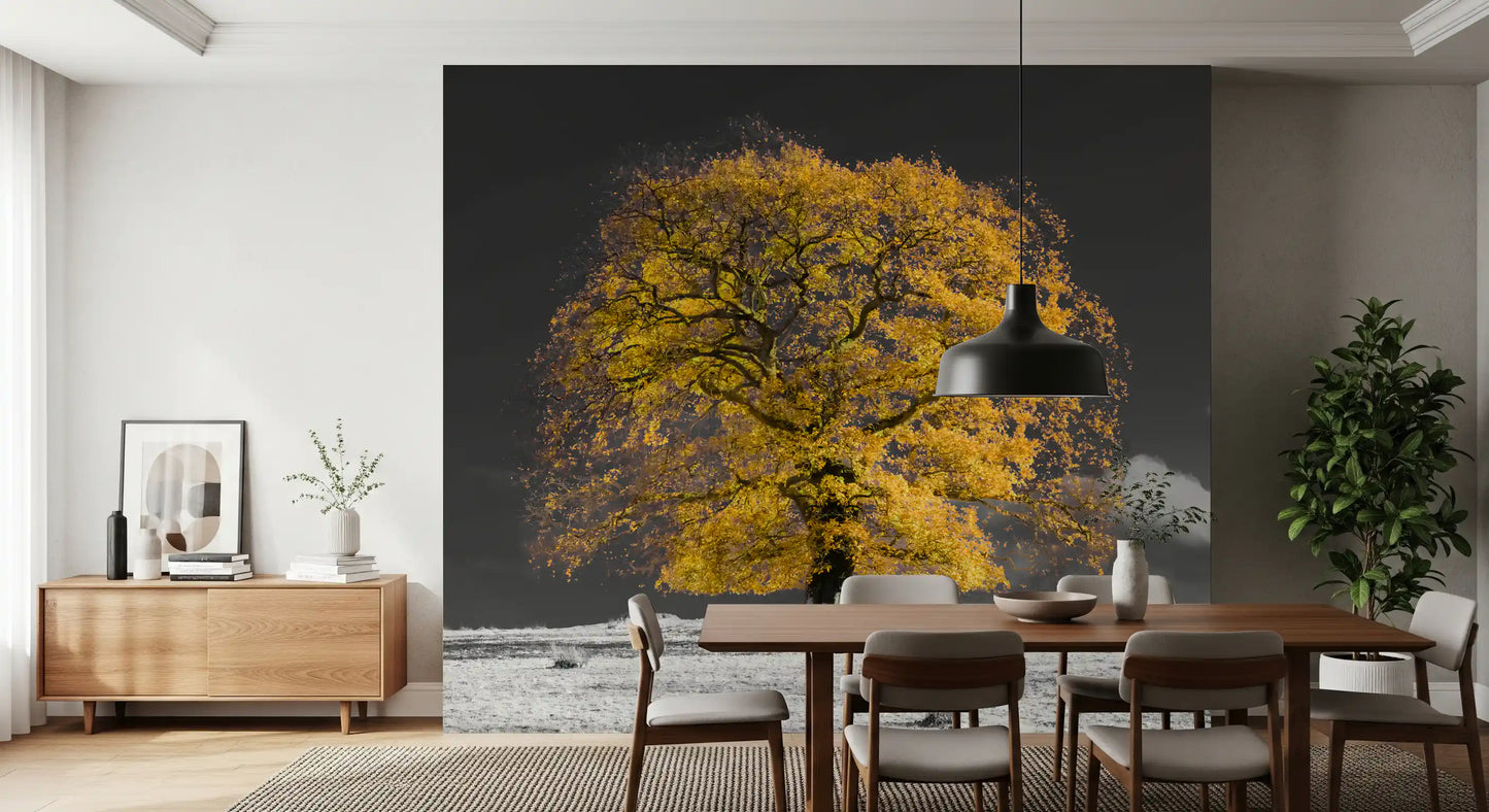 Pictură murală Golden Solitude pentru perete
