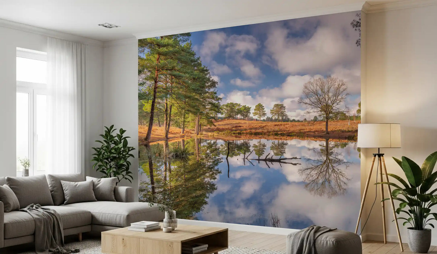 Wandbild Ruhige Waldreflexion