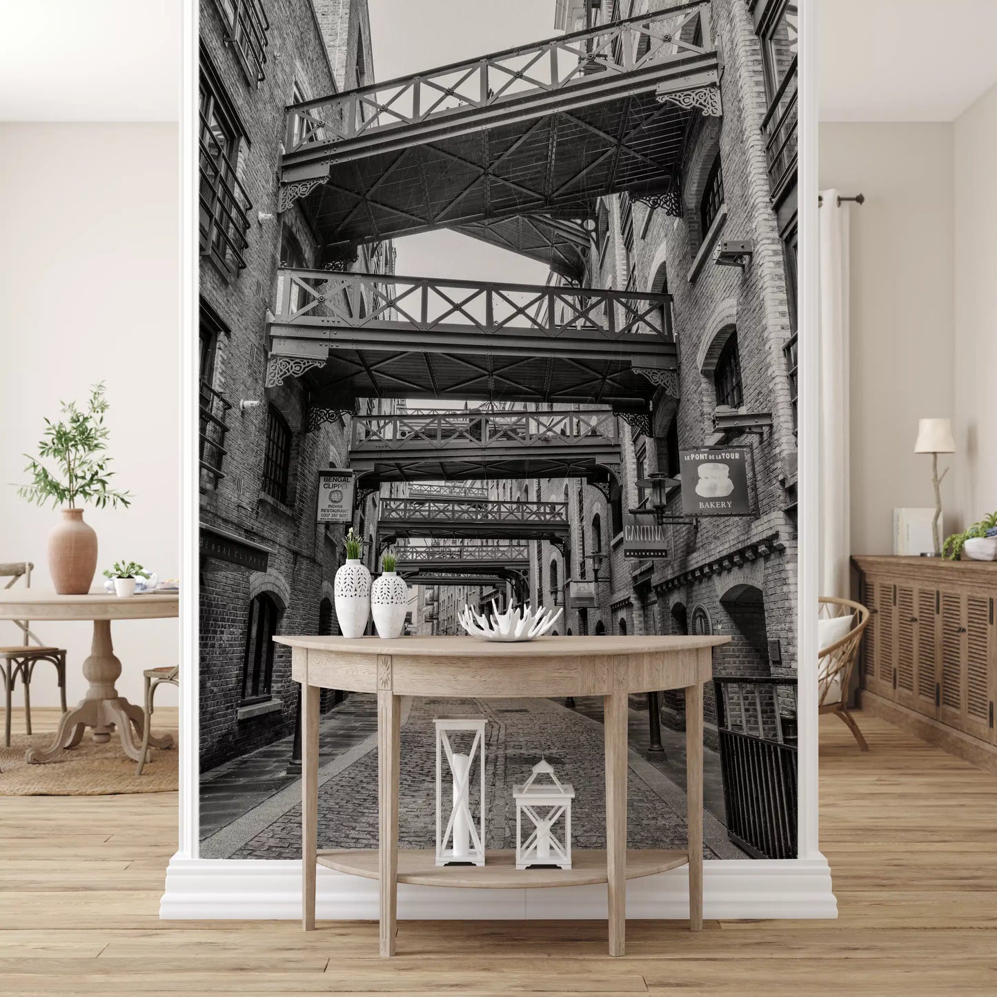 Historische Londoner Gehwege Wandbild
