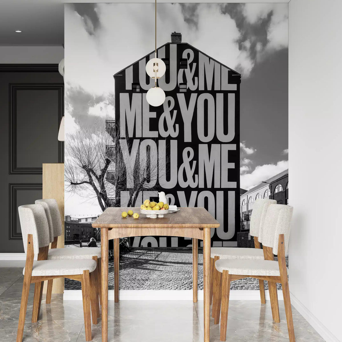 Urban graffiti wall mural with colourful street style graphics