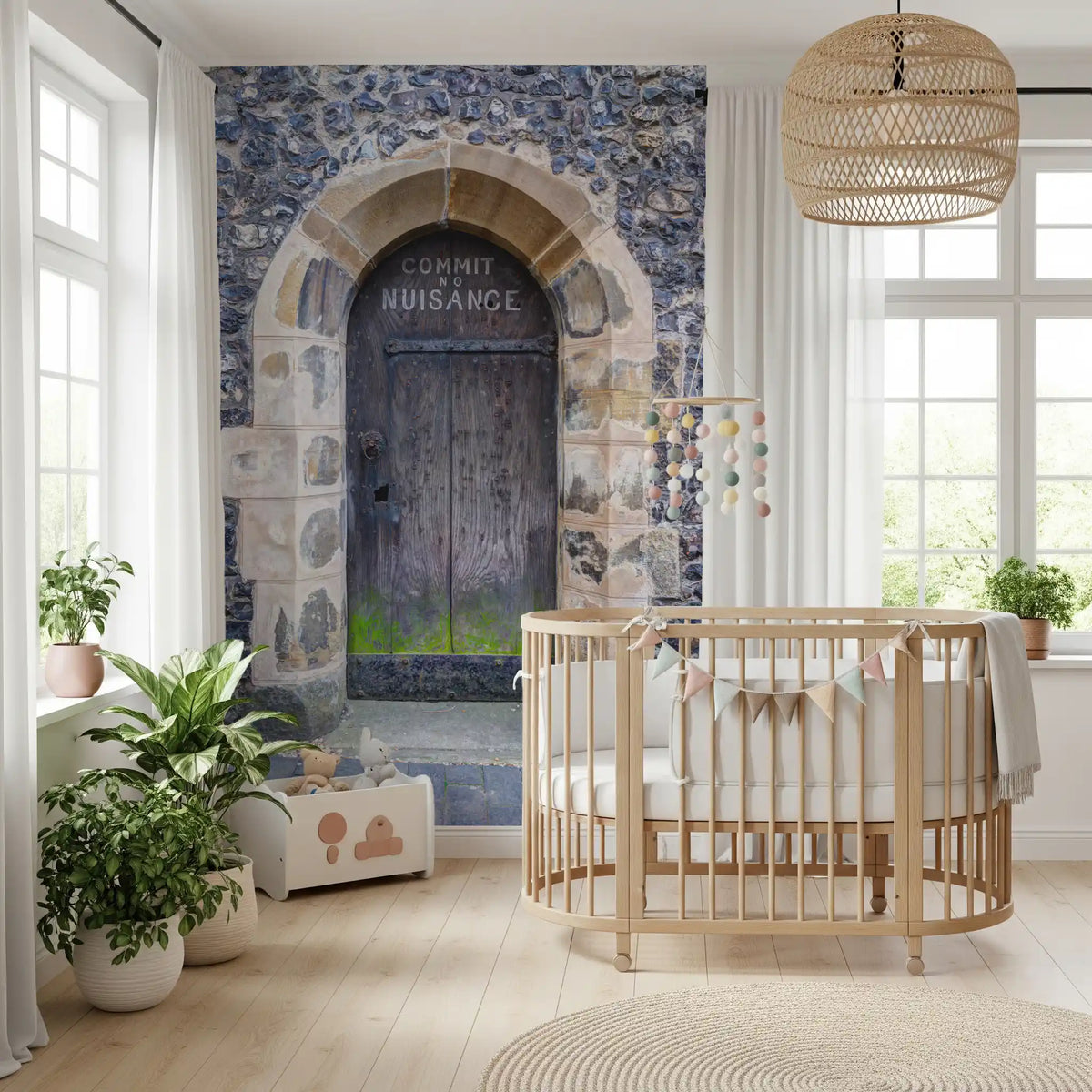 Historic Arched Entry Commit No Nuisance Wall Mural