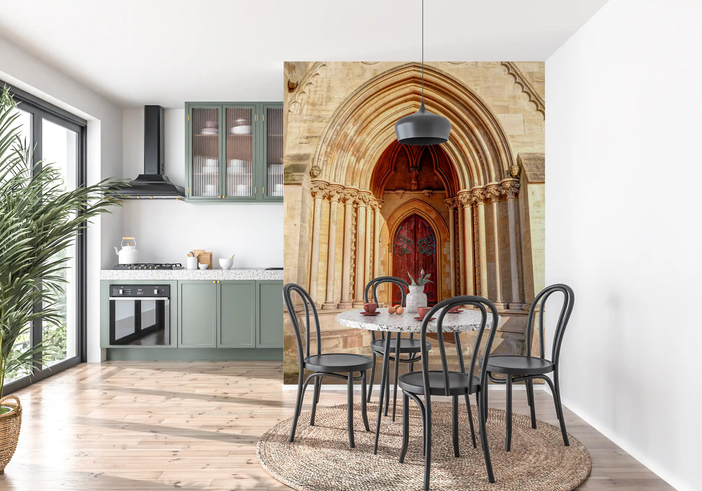 Gotische Eingangspracht Wandbild