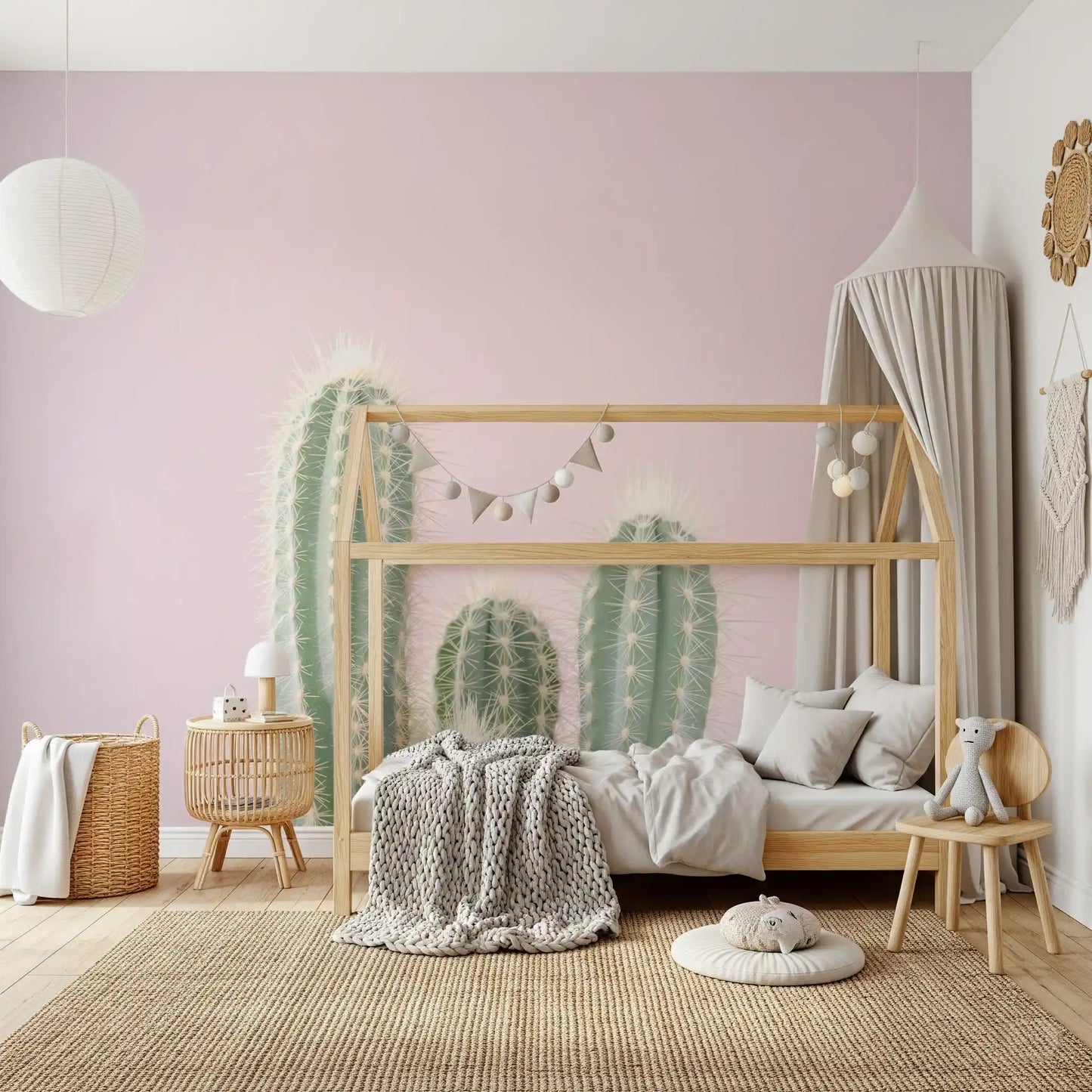 Blush Desert Spire Wall Mural