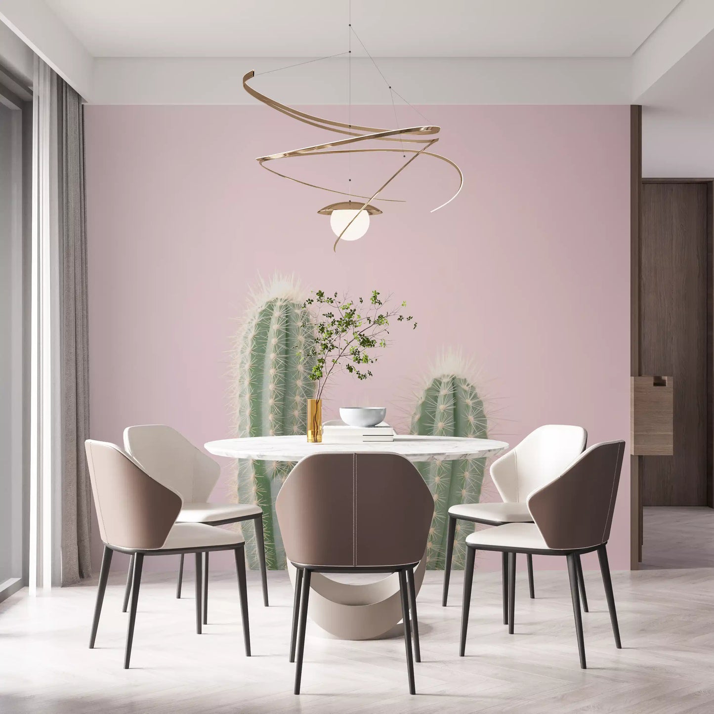 Blush Desert Spire Wall Mural