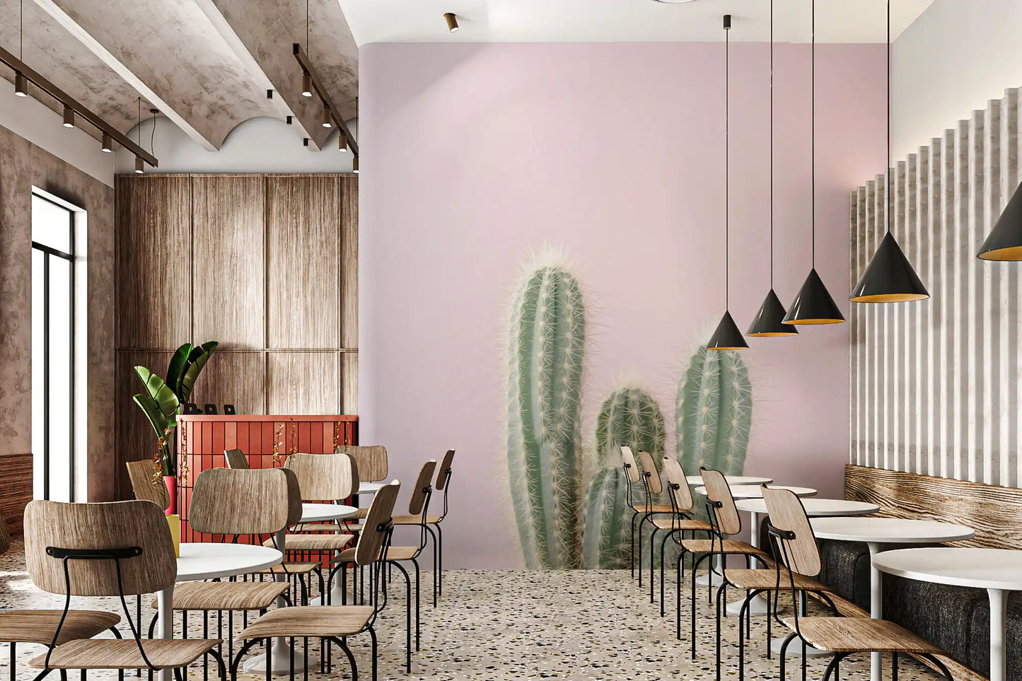 Blush Desert Spire Wall Mural