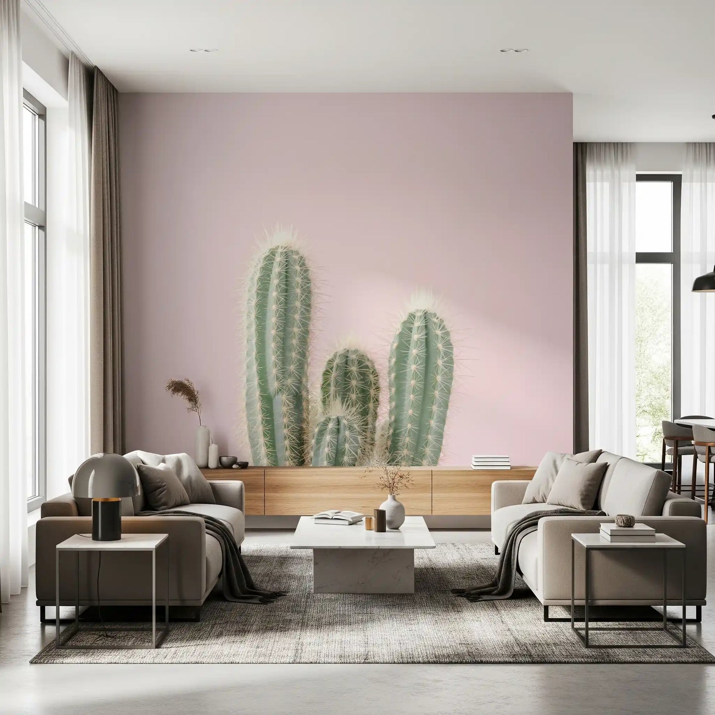 Blush Desert Spire Wall Mural