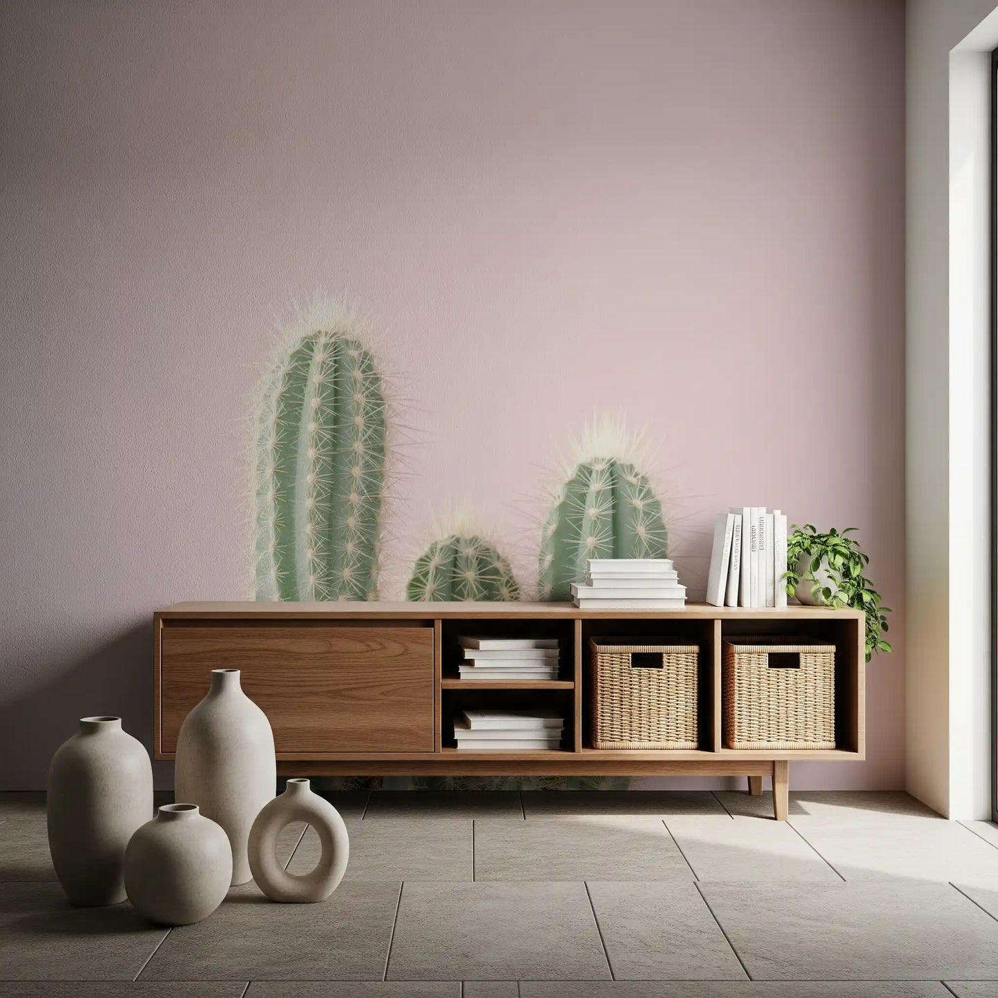 Blush Desert Spire Wall Mural