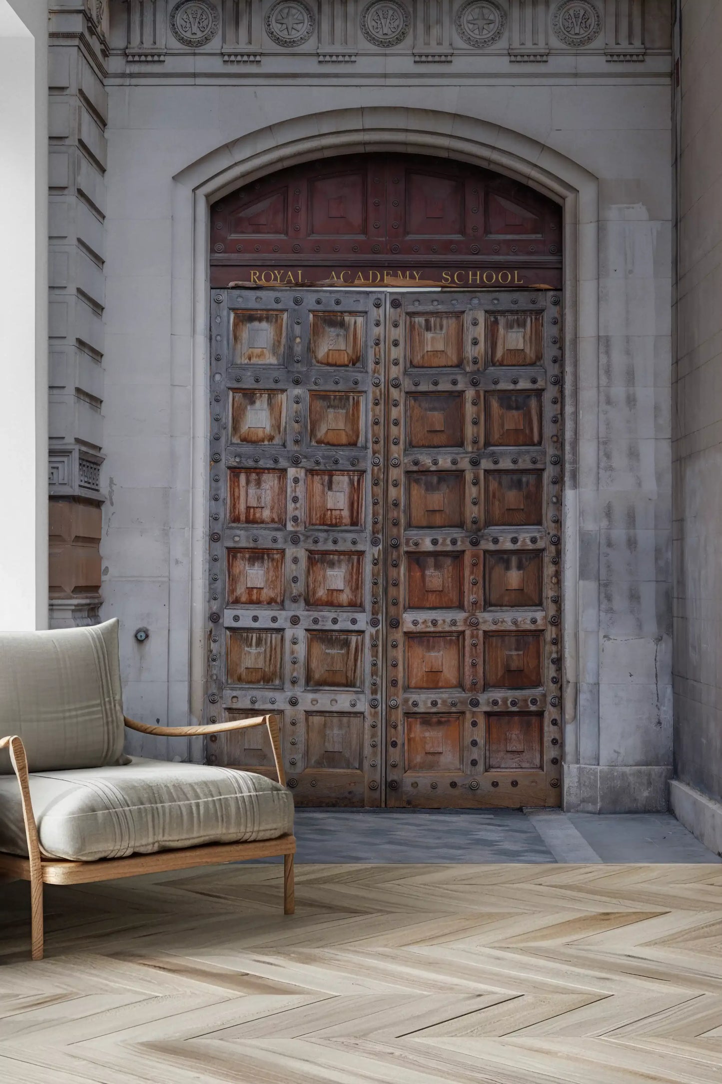 Historisches Akademie-Portal Wandbild