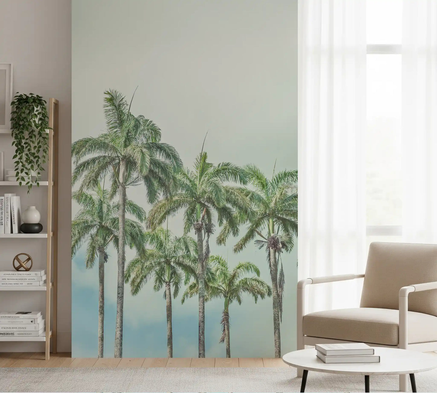 Serene Palm Horizon Wall Mural