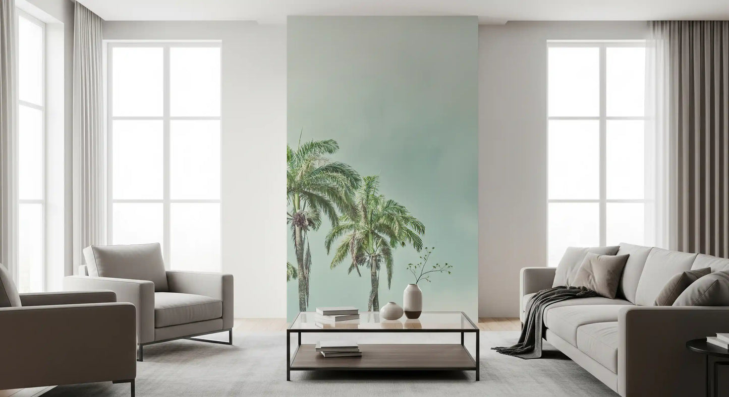 Serene Palm Horizon Wall Mural