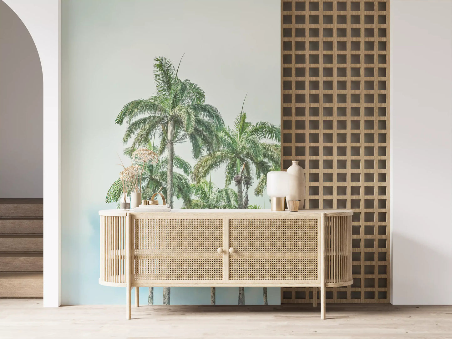 Serene Palm Horizon Wall Mural