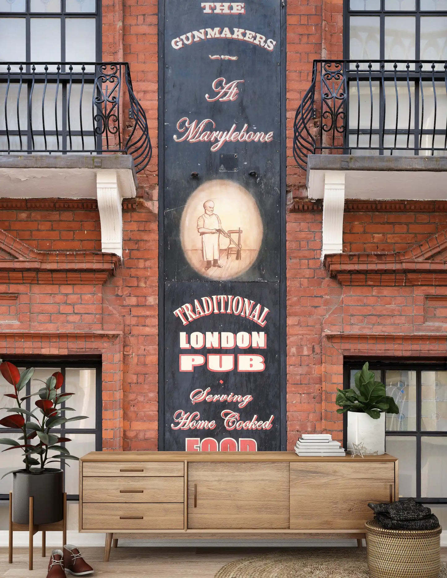 Marylebone Gunmakers Pub Fassade Wandbild